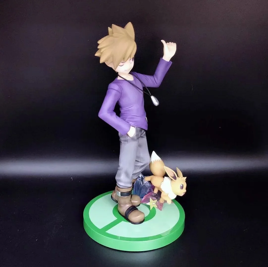 

21CM Pokemon Figure Blue Oak Eevee Action Figure Model Toys Lovely Room Decoration pkm Figure Toys Girl Figure