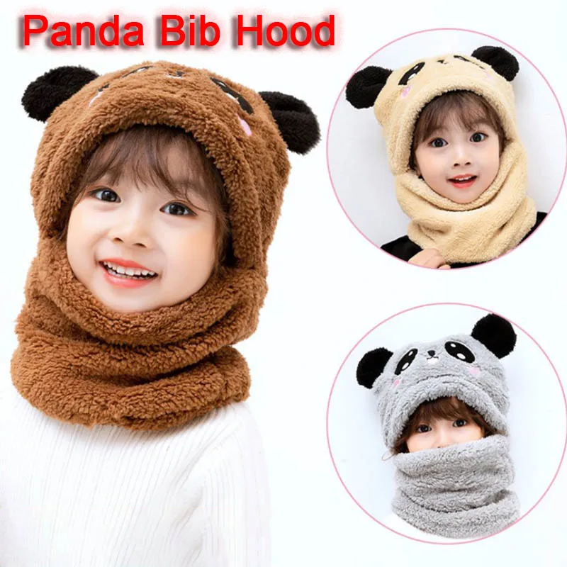 

Winter Children Hat Plus Fleece Kids Caps Cartoon Hat For Girls Boys Scarf Thicken Cap