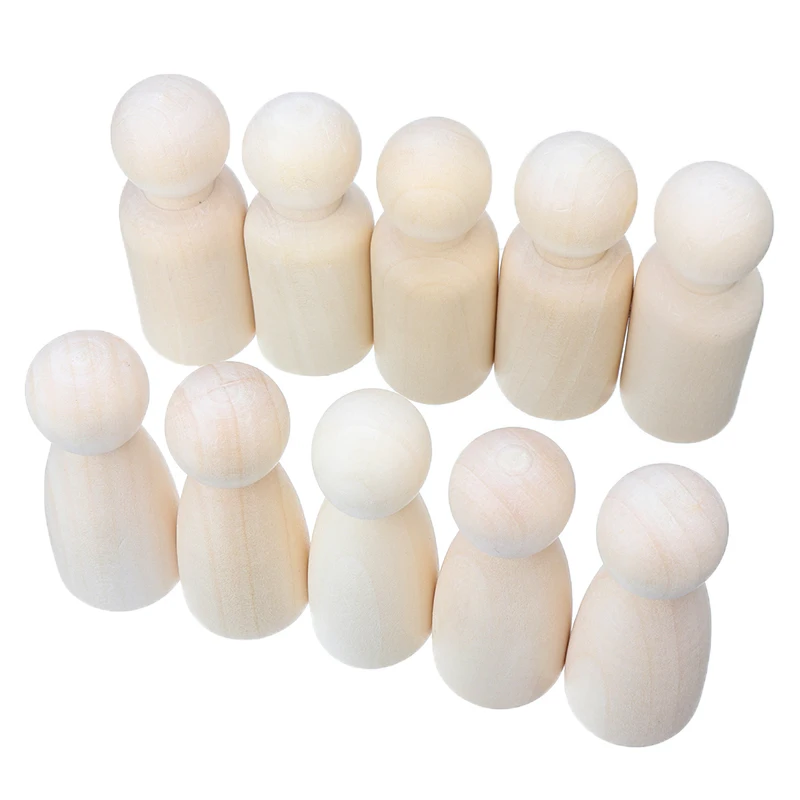 10 шт. деревянные необработанные куклы-колышки 65 мм | Дом и сад