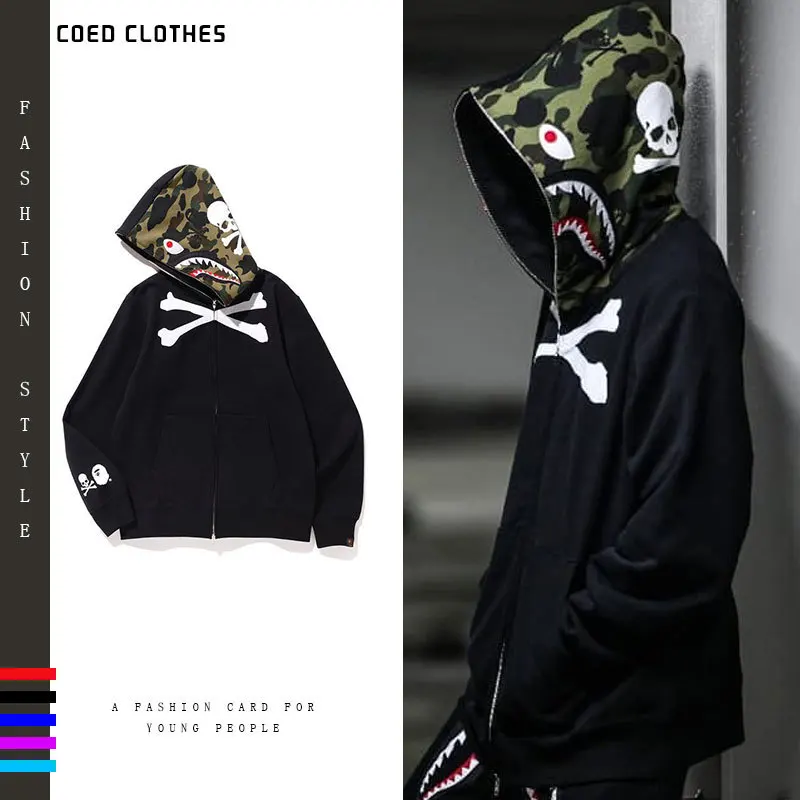 

A Bathing Ape Original Hoodies Sweatshirts Shark Coat Loose Tide Brand