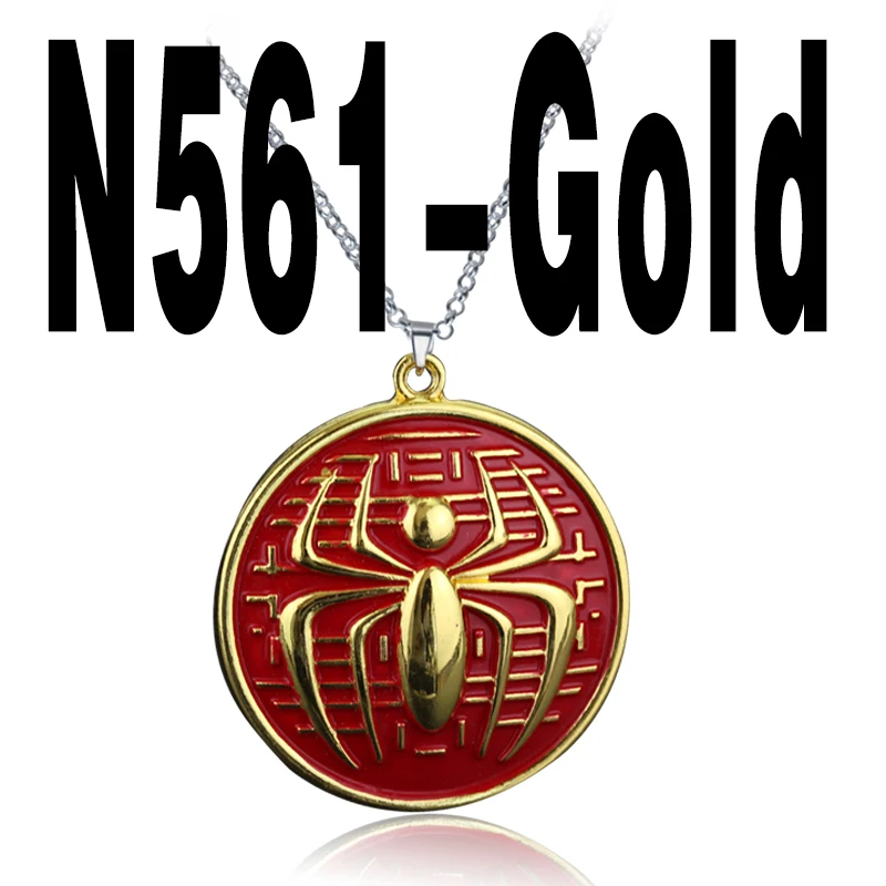 N561-gold DC Shazam, ожерелье с подвеской в виде Супергероя человека-паука, модные украшения в стиле панк для мальчиков, вечерние украшения для детей - Окраска металла: N561-gold