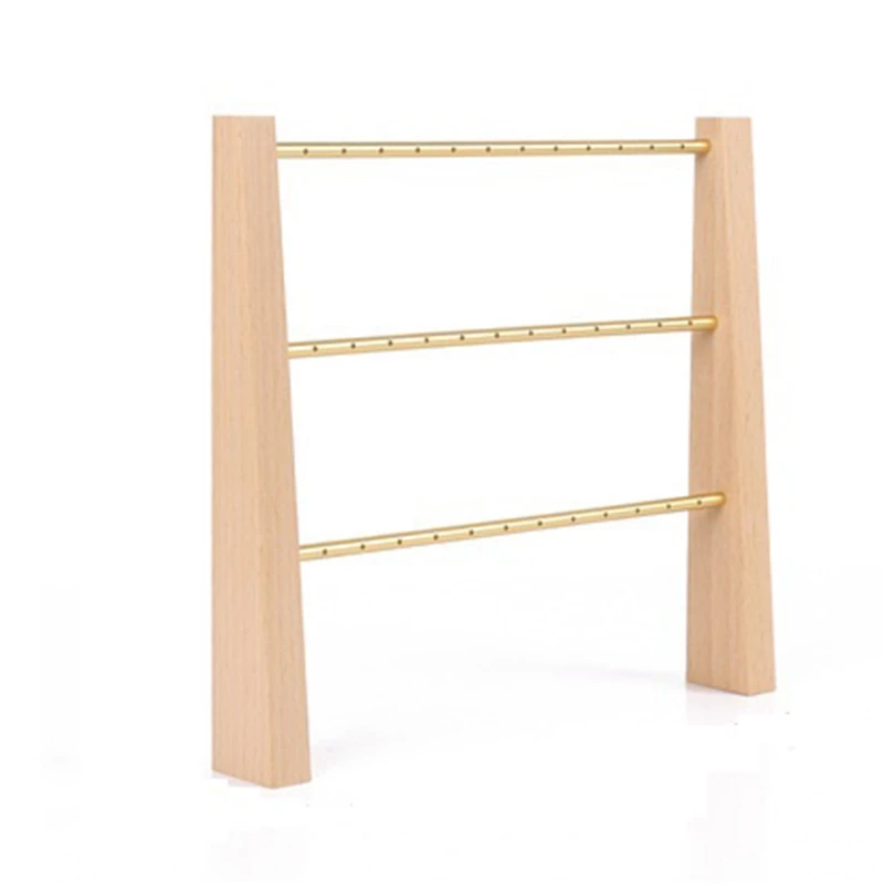

3 Tier Jewelry Organizer Stand Modern Wood Jewelry Holder And Display Tabletop Jewelry Storage Rack For Necklaces Bracelets Earr