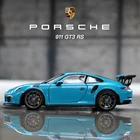 Модель автомобиля welly 1:24 Porsche 911 GT3 RS, синяя модель автомобиля из сплава, коллекция украшений для автомобиля, Подарочная игрушка, литье под давлением