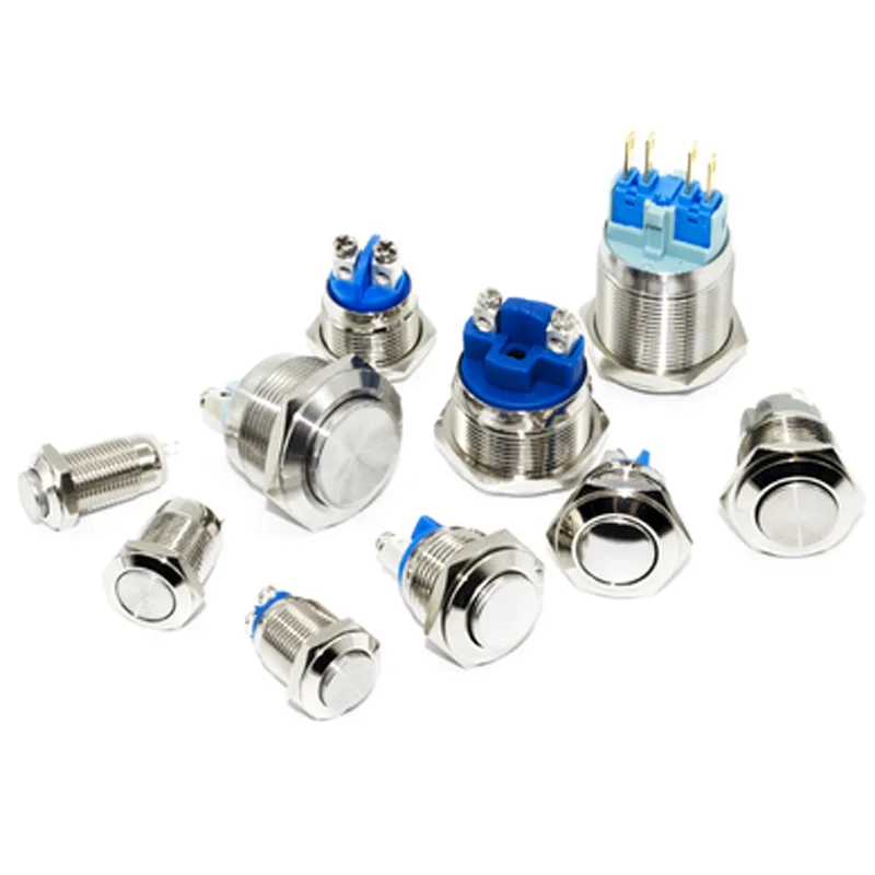 Металлическая кнопка сброса 3/51/10A винтовой штифт электрический выключатель