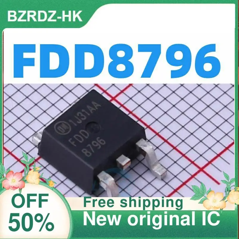 

5PCS/lot FDD8796 8796 TO-252 35A/25v New original IC