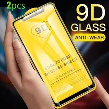 2Pcs/Lot 9D frame Full Protective Glass Film for Redmi Note 9 9S 8 Pro 7 7A Protector For Xiaomi Mi 10 9 POCO X3 Tempered Glass