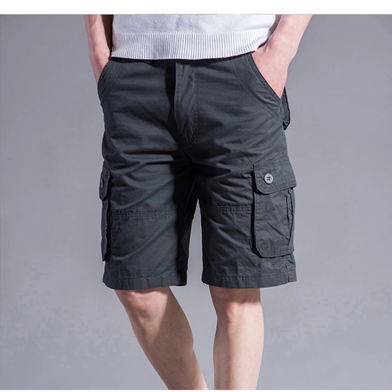 

Cargo Shorts Men Summer Casual Mulit-Pocket Shorts 2021 Men Joggers Shorts Trousers Men Breathable Big Tall 42 44 46 Large Size
