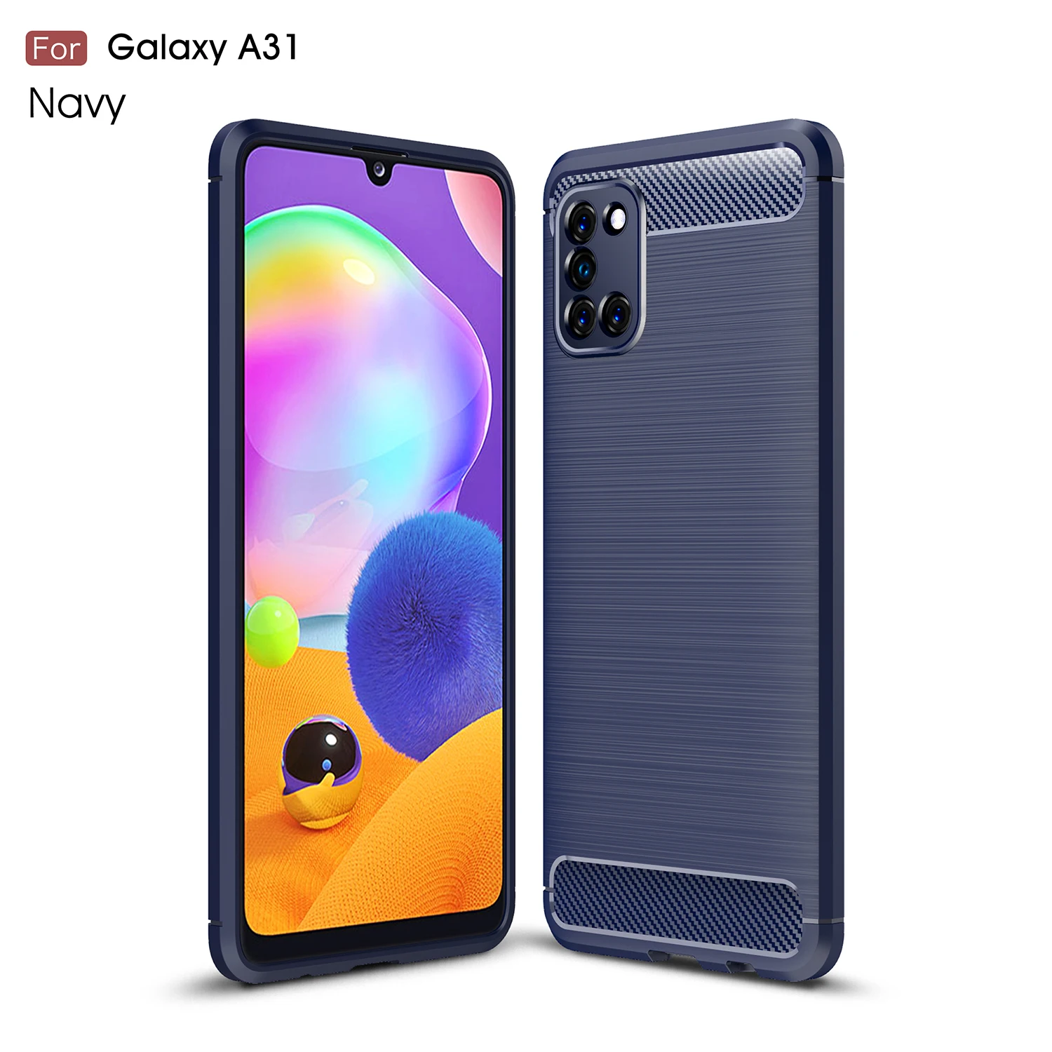 Чехлы для Samsung Galaxy A31 A21 A01 противоударный мягкий ТПУ Матовый прочный силиконовый