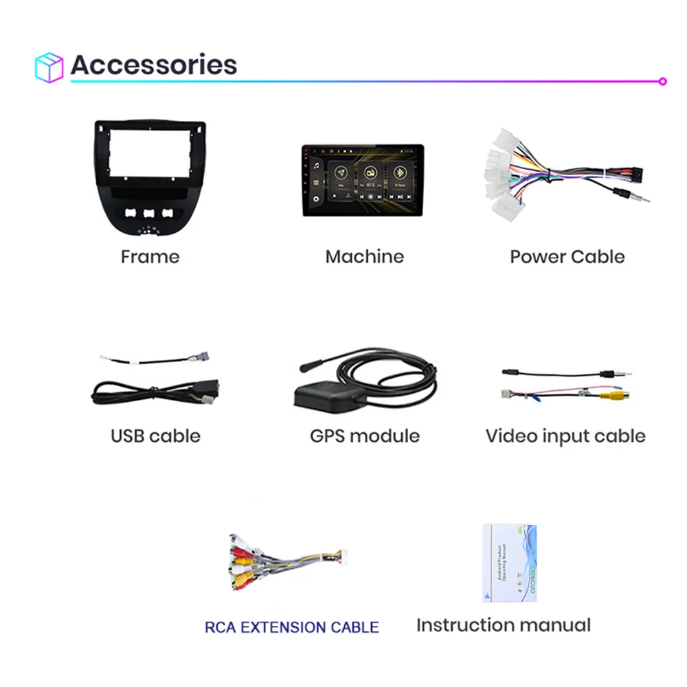 $627.00 Android 10 2 Din Car Multimedia Player For Peugeot 107 Toyota Aygo Citroen C1 2005-2014 Head Unit Stereo GPS Navigation BT WIFI