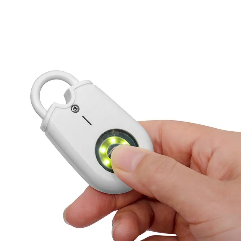 

Outdoor Mountaineering Personal Alarm Night Running Lady Anti-wolf Alarm Student LED Alarm Black White Color