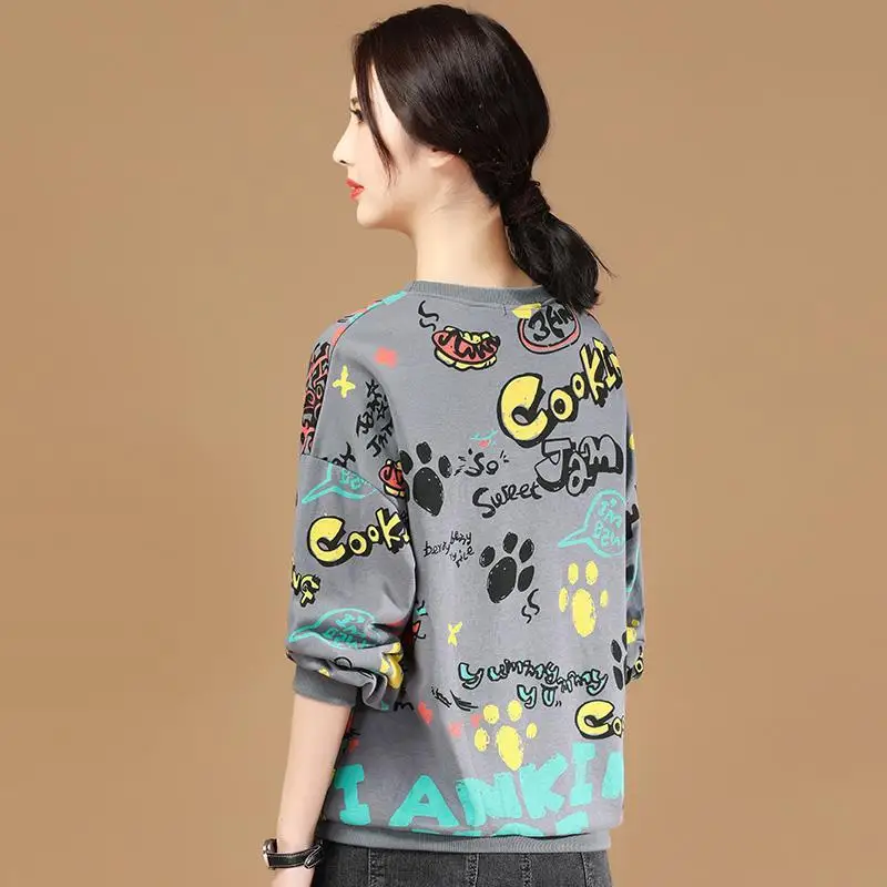 

Loose cover belly show thin sweater women's large women's wear 2021 new spring and autumn long sleeve T-shirt fashion