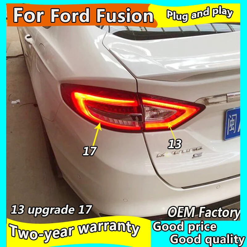 Автостайлинг для Ford Fusion 2013-2016 Mondeo задние фонари обновление 2017-2019 задний фонарь