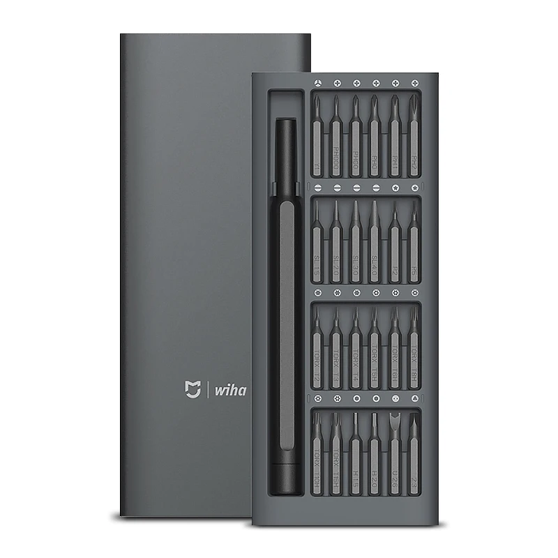 Wiha 24 in 1 Xiaomi Mijia Wiha набор ежедневного использования 24 прецизионных магнитных биты Alluminum коробка винт DIY драйвер умный дом набор наборы Прямая поставка - Цвет: Wiha 24 in 1