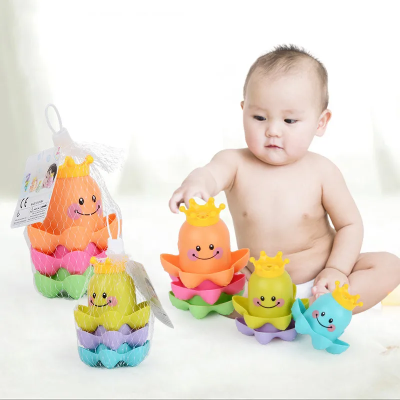 1 комплект для детей игрушки ванной Морская жизнь укладка чашки дети играют