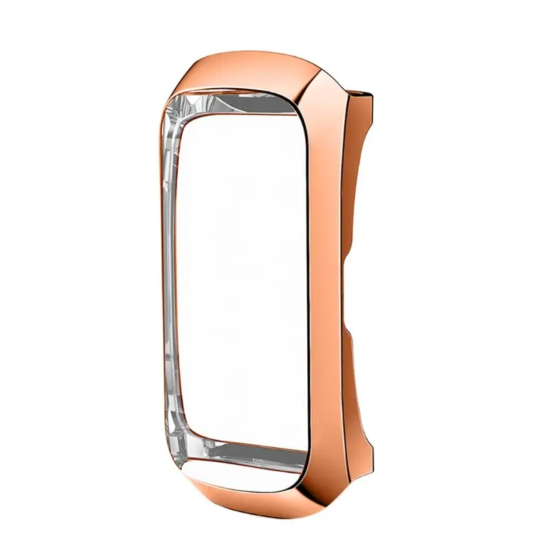 360 градусов ТПУ защитный чехол для samsung Galaxy Fit SM-R370 Смарт Браслет часы Покрытие оболочки аксессуары - Цвет: Розовое золото