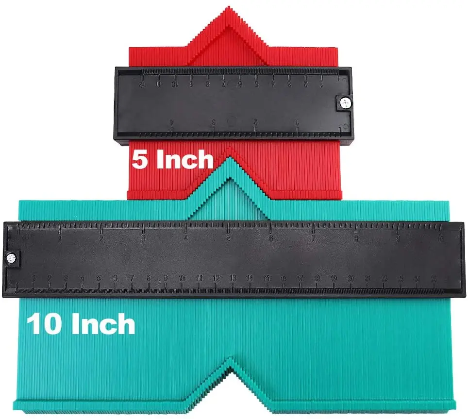 

2pcs 5+10inch Plastic Contour Duplicator Gauge Profile Gauge Shape Duplicator Irregular Shape Tool Contour Gauge