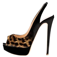 platform womens shoes solid peep toe high heels stiletto ankle straps pumps high heel sandals big size shoes