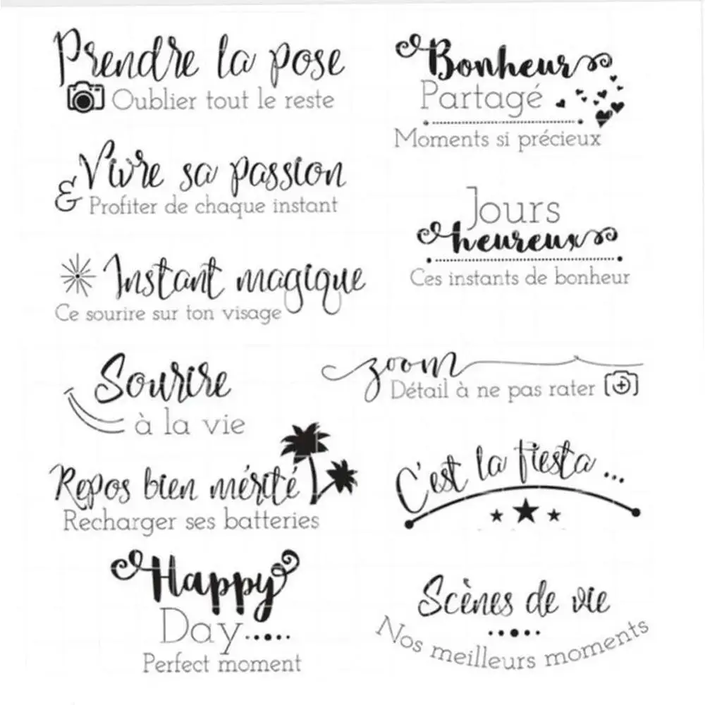 Новый Дизайн Французский прозрачный штамп/печать для DIY скрапбукинга/фотоальбом