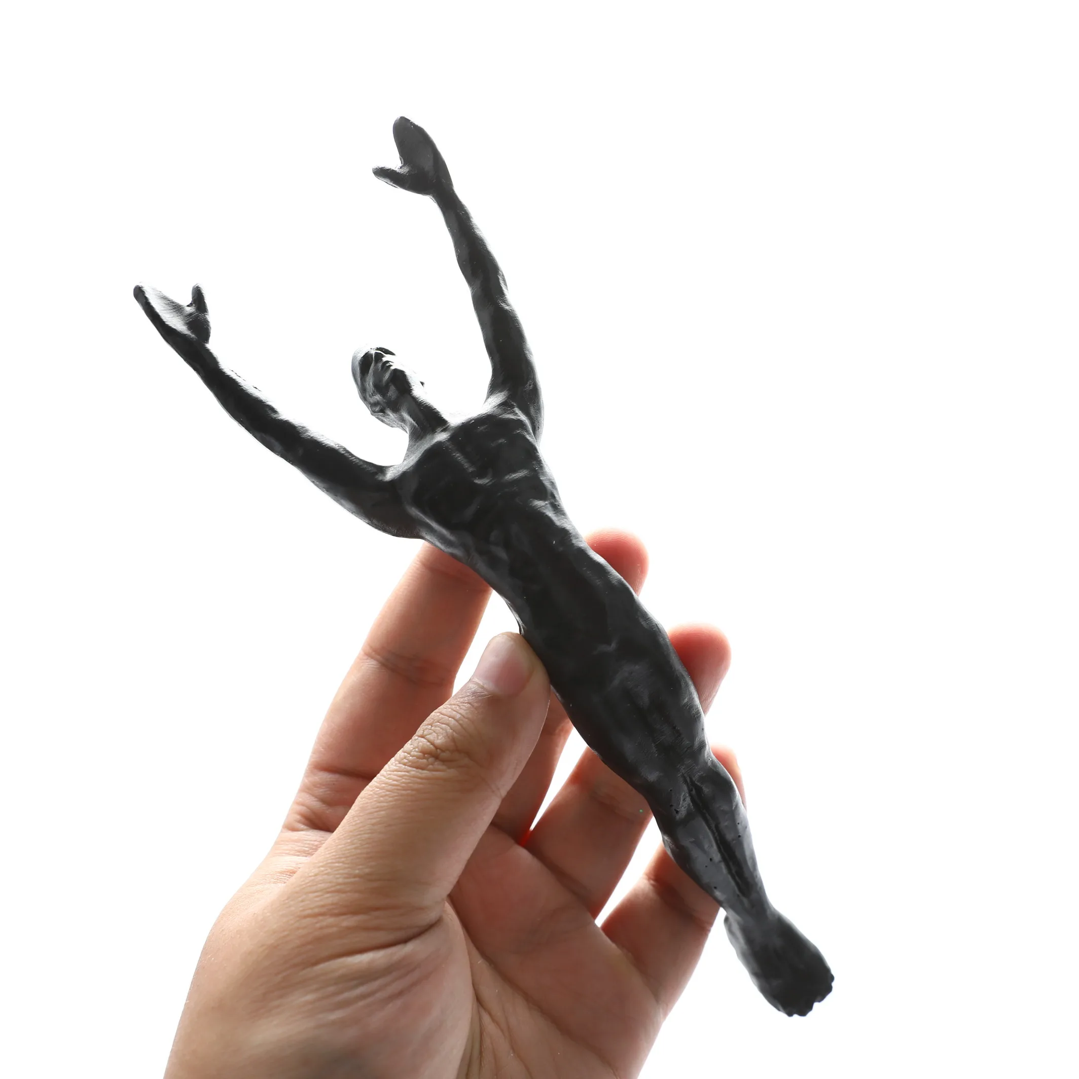 

Background Climbing Man Resin Iron Wire Wall Hanging Decoration Sculpture Figures Creative Retro Present Statue Hanging Decor