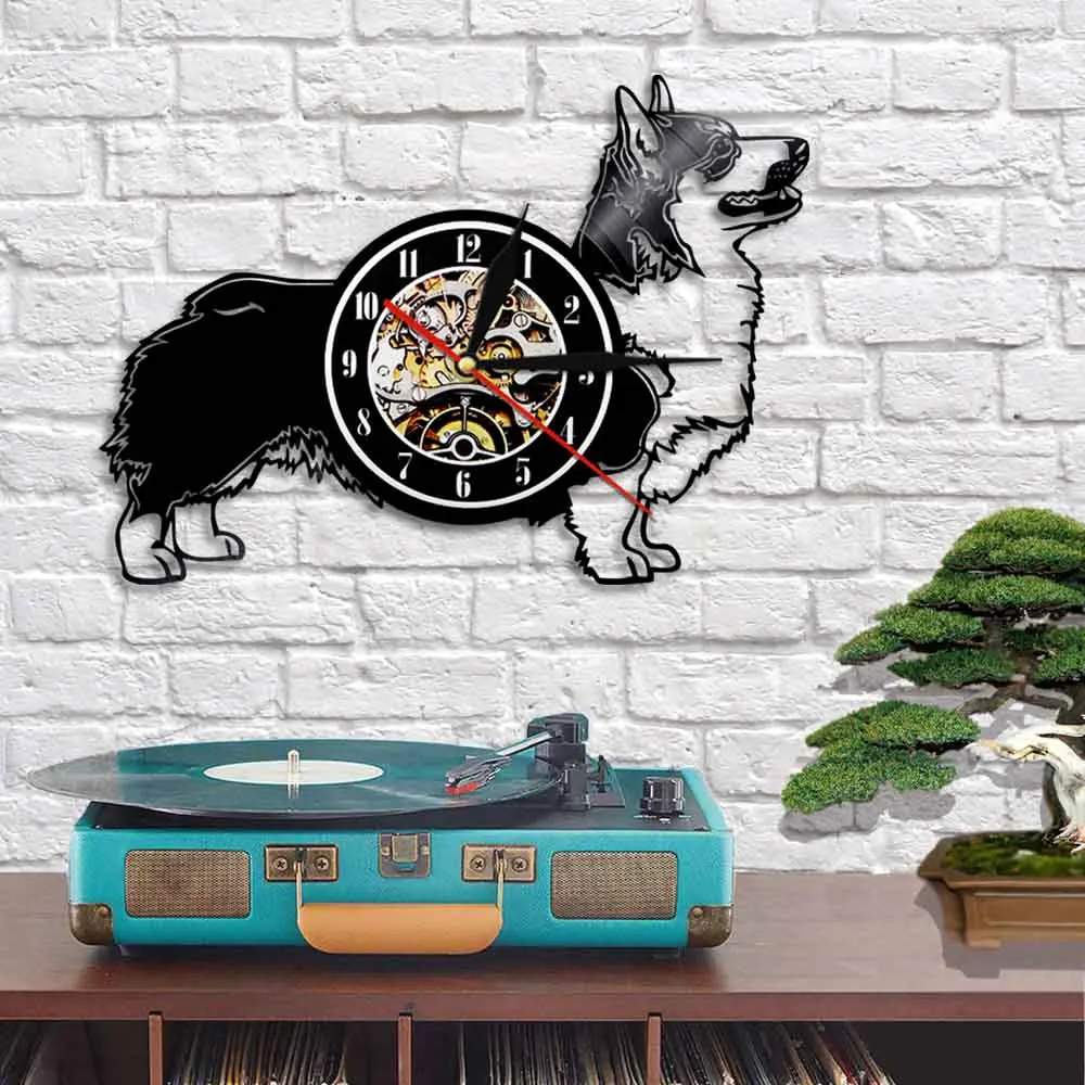 Из изображением собаки породы Вельш корги кардиган собака настенные часы