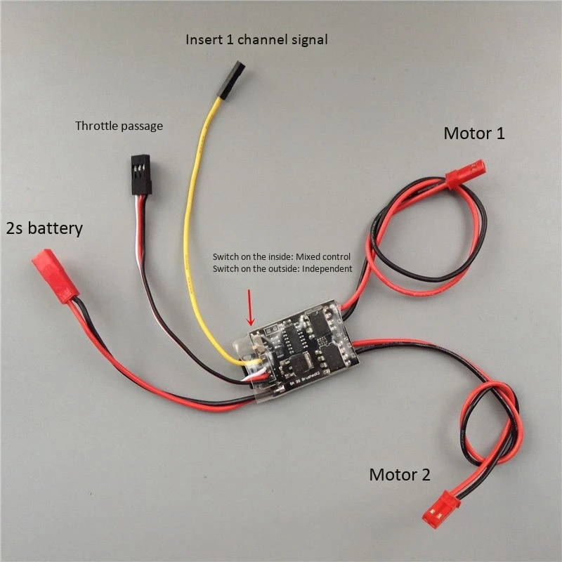 1.8AX2 двойной двунаправленный матовый ESC 2S Lipo контроллер скорости для 1:35 DIY 4WD