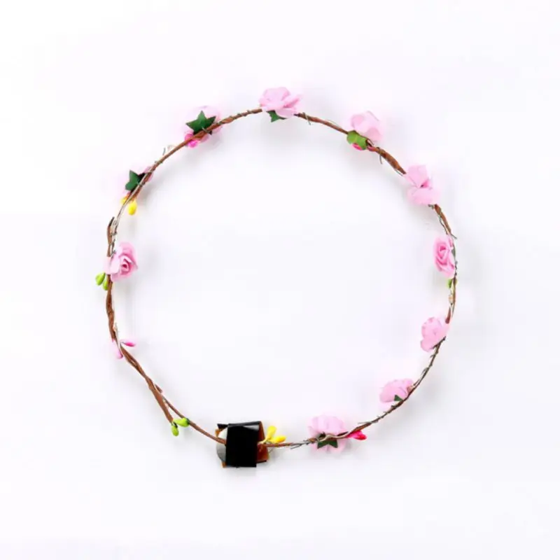 

Glowing Garland Wedding Party Crown Flower Headband LED Light Christmas Neon Wreath Luminous Hair Garland Hairband #9 SK1