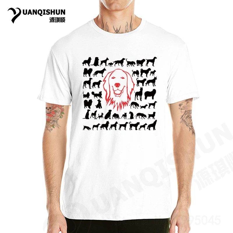 YUANQISHUN/Высококачественная футболка с изображением животного принтом собаки
