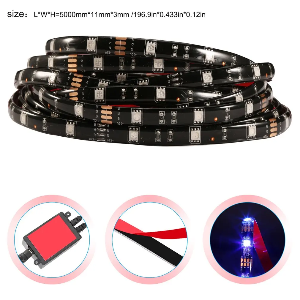 ICOCO 300 светодиодный 5 м гибкие SMD 5050 RGB Водонепроницаемый светильник полосы с 44