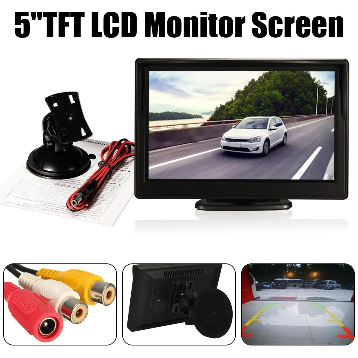 Type1 " Беспроводной автомобильный монитор TFT lcd заднего вида для HD монитора камеры для грузовика камеры поддержка автобуса DVD Камера заднего вида - Название цвета: Type1