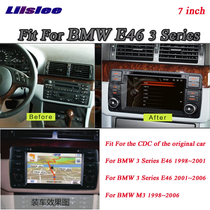 

Liislee For BMW 3 E46 318 320 M3 Stereo Radio 3G Canbus BT DVD Player GPS MAP Navigation 1080P HD Screen System Original NAVI