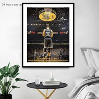 curry finals three points record night decorative painting photo poster print canvas painting home decor