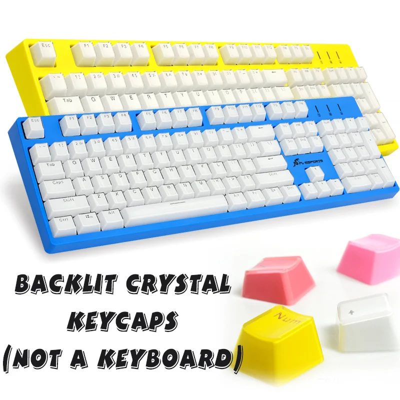 

104 key backlight glass key / Russian key, universal backlight key (single key cover) cherry MX mechanical keyboard