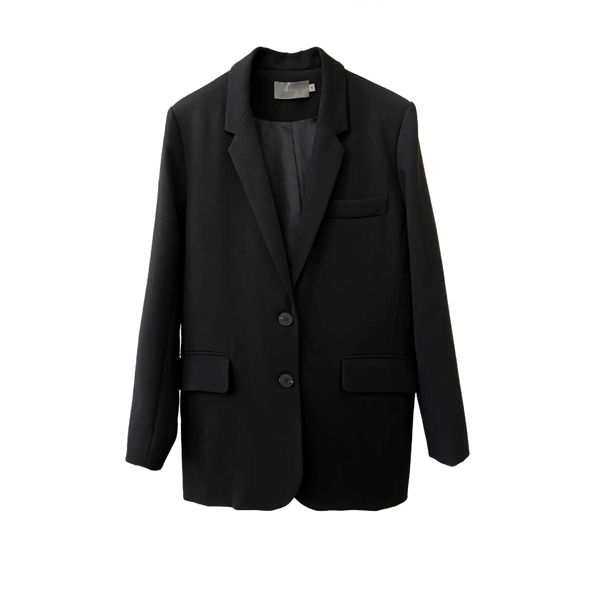 

2021 spring new casual suit female Korean version loose shoulder pad temperament long-sleeved slim solid color jacket