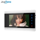 Видеодомофон Jeatone, 7-дюймовый внутренний монитор, дверной звонок, система внутренней связи, фото, видеозапись, серебристый настенный монитор