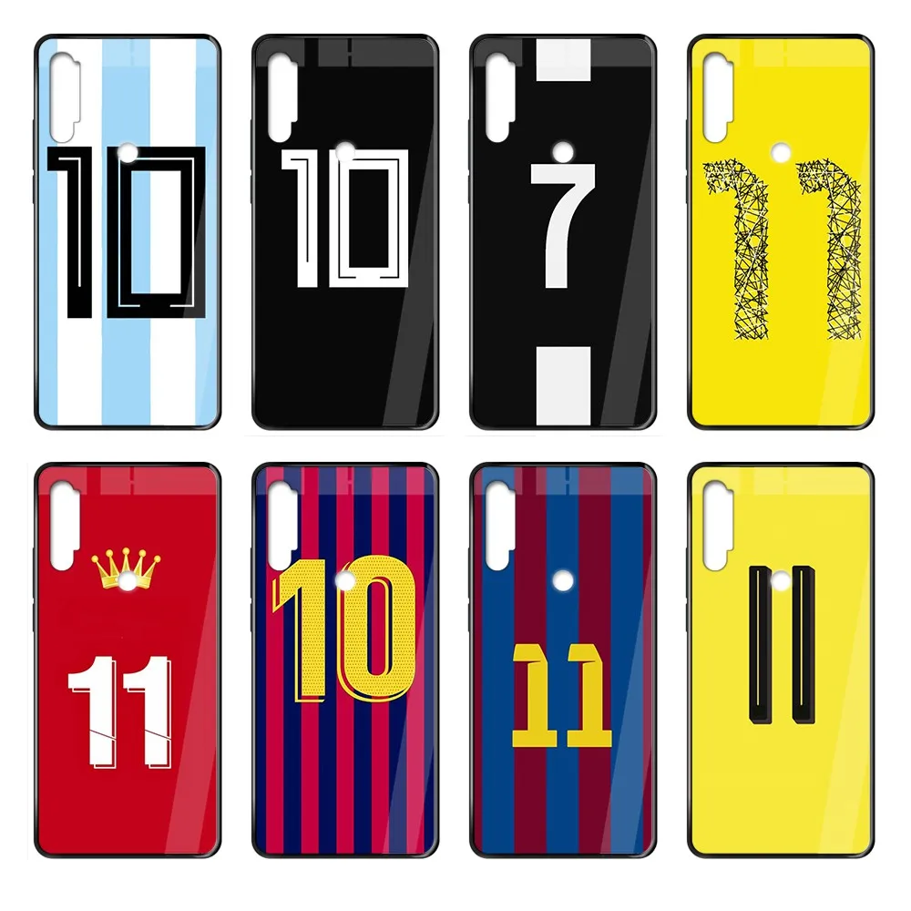 Чехол для телефона с номером футбольного мяча 10 7 11 tpu pretty Etui hoesjes black Xiaomi Redmi Note S2 3 4 5