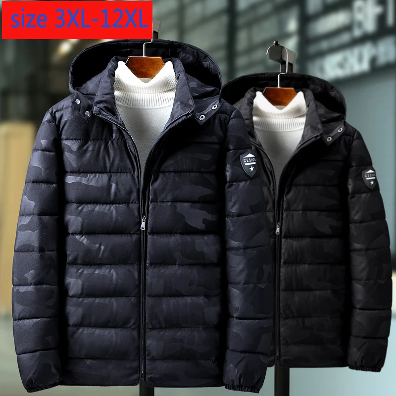 Новая супер большая 12xl Paeede Хлопковая мужская Куртка Свободная Повседневная Толстая Мужская s Толстовка Зимняя модная куртка Мужская Плюс Размер 3XL-10XL 11XL12XL