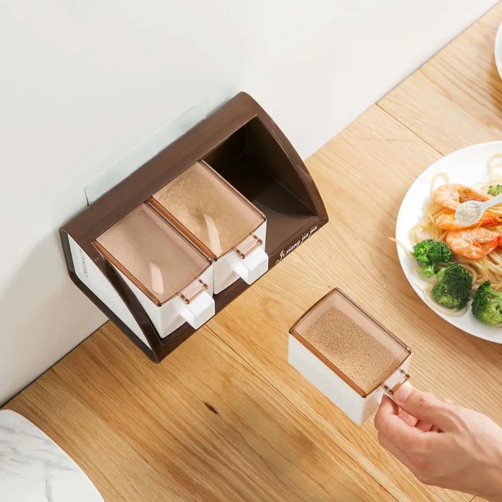 Новая популярная настенная банка для специй контейнер соли перца приправ