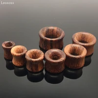 leosoxs 2pcs 6mm 20mm hollow wood ear expander rosewood auricle piercing jewelry ear tunnel hot sale