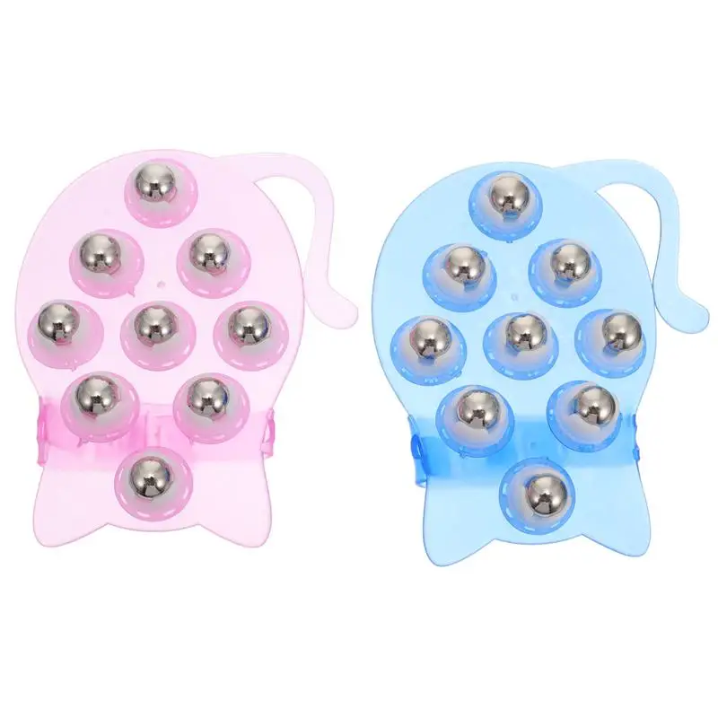 

1 Set 2Pcs Nine-Beads Cat Shape Body Massagers Steel Massager Roller Ball Massagers Hand Massaging Beads