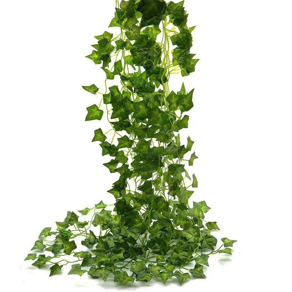 

Artificial Green Flower Vine Garland Plants Vine Leaves For Home Wedding Party Christmas Bathroom Windowsill Garden Home Decor