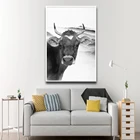 Постеры и принты на холсте с изображением коровы HD, Минималистичная Настенная картина, абстрактная живопись, домашняя комната для мальчиков