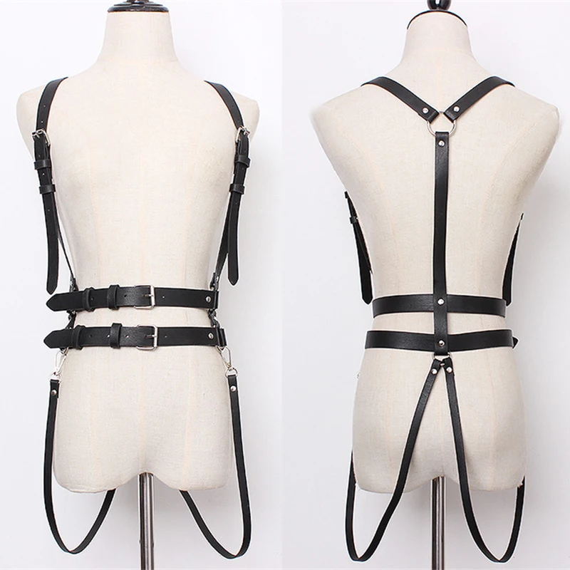 

Сексуальный женский ремень на плечо HATCYGGO, Женский готический черный ремень, кожаный пояс, Женский бандажный ремень