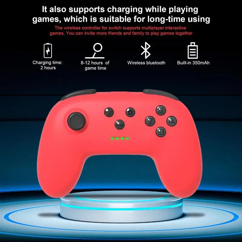 

Wireless Bluetooth Gamepad Compatible For Switch/NS Lite Mini Grip Handle Dual Vibrating Gamepad Joystick Controller Control