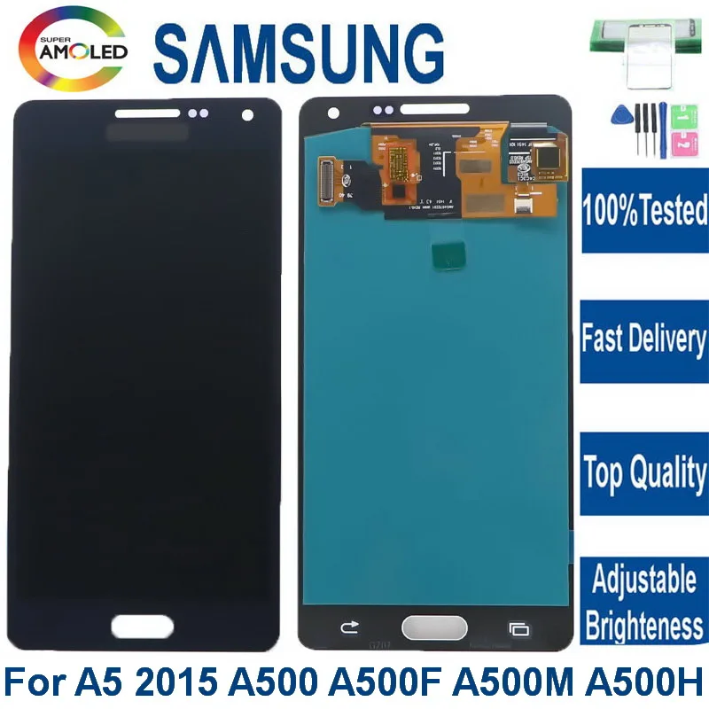 ЖК дисплей Super AMOLED для Samsung Galaxy A5 2015 A500 A500F A500FU A500H A500M с сенсорным экраном и
