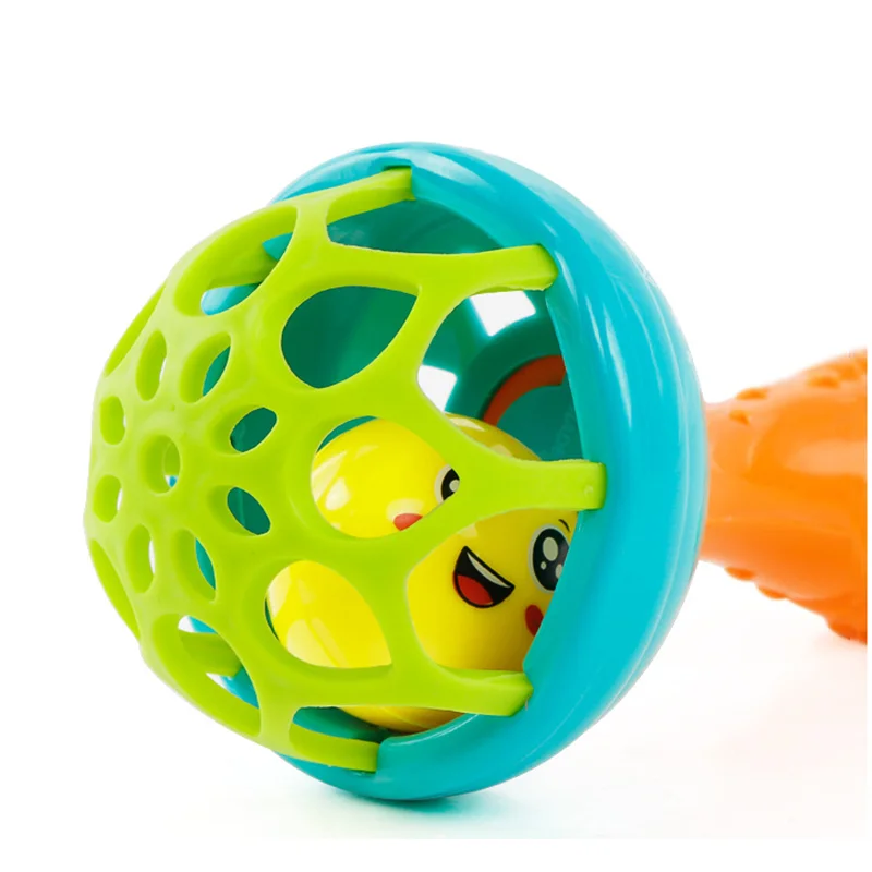 

Baby Rattles toy Intelligence Grasping Gums Plastic Hand Bell Rattle Funny Educational Mobiles Toys Birthday Gifts WJ482