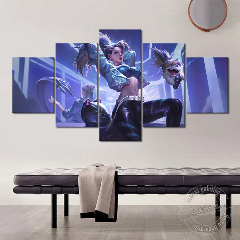 

LOL KDA ALL OUT Akali Wall Art Picture League of Legends Game Poster Canvas Painting Home Decor Mural Art Wall Sticker Nice Gift