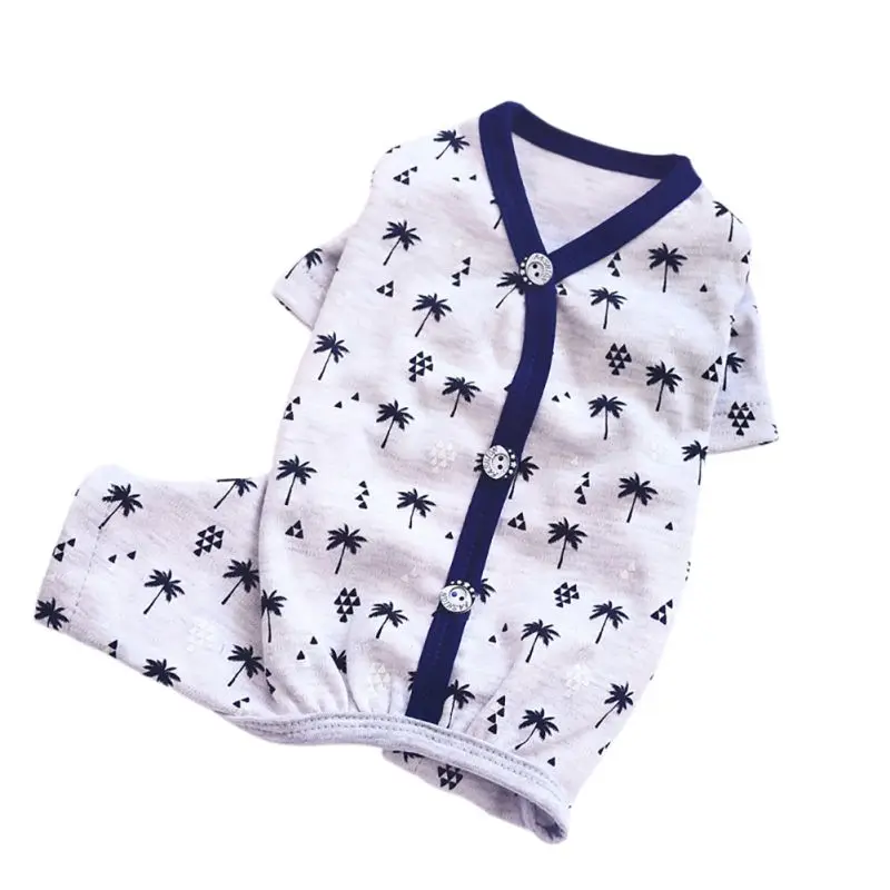 Пижама для собак одежда домашних животных комбинезон хлопковый костюм пальто