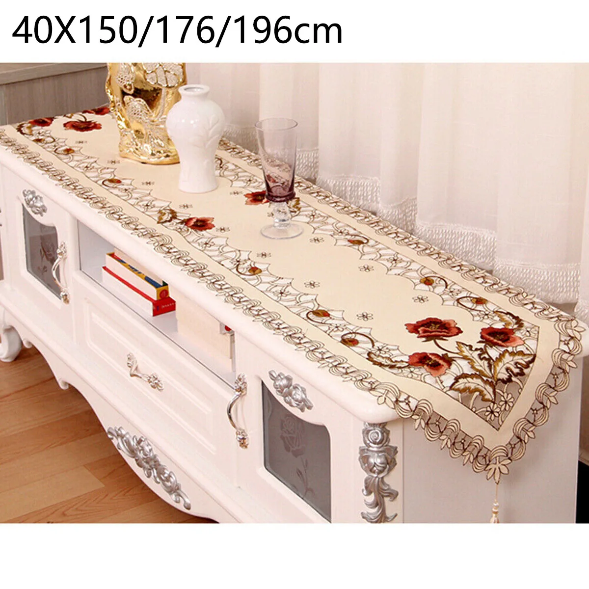 

Lace Tablecloth Dining Decor Decoration Home Decorative Satin Christmas