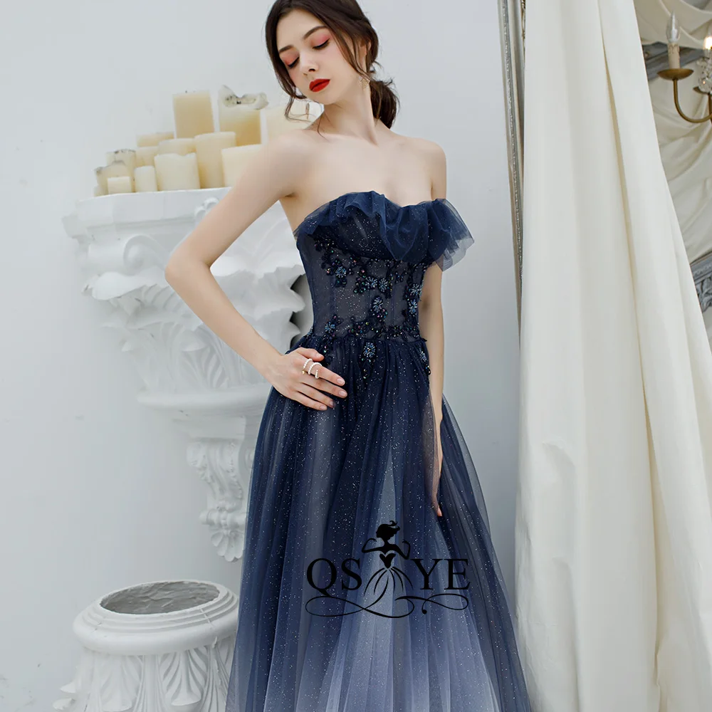 QSYYE ever pretty Длинные Выпускные платья Тюль возлюбленная vestidos largos украшенное бисером с длиной до пола формальное вечернее платье вечерние платья