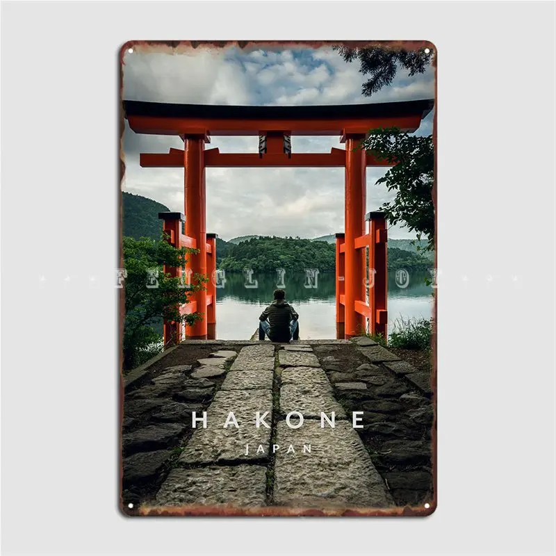 

Японская металлическая вывеска Hakone, постеры с рисунком клуба, бара, декор для кинотеатра, гостиной, оловянные вывески